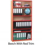 Standard Bookcase with Coloured Edge - 1800mm High - view 3