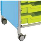 Callero® Double Width Storage Trolley With 16 Shallow Trays - view 5