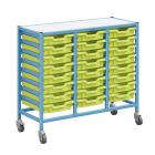 Gratnells Dynamis Treble Column Trolley Complete Set - 24 Shallow Trays - view 1