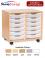 Sturdy Storage Double Column Unit -  12 Shallow Trays - view 1