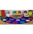 Rainbow 14 Spot Semi-Circle Carpet - 1.5m x 3m - view 2