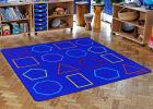 Essentials Rainbow Geometric Carpet - 2m x 2m - view 2