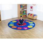 Emotions Faces Interactive Circular Carpet - 2m Diameter - view 1