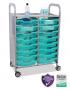 Gratnells Double Callero Plus Antimicrobial Set In Silver With 16 Shallow Trays - view 1