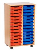 Sturdy Storage Double Column Unit -  24 Shallow Trays - view 2