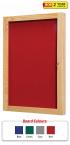 Decorative Beech Wood Frame Tamperproof Noticeboard - Single Door - view 1