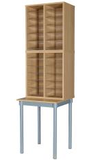 24 Space Pigeonhole Unit with Table - view 1