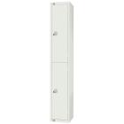 All White Two Door Locker - view 1