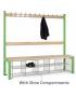 Junior School Cloakroom Island Seating Unit - Single Sided 9 Hooks *Height - 1370mm* - view 2