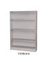 Sturdy Storage - Grey 1000mm Wide Bookcase - view 3