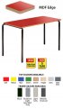 Contract Classroom Tables - Slide Stacking Rectangular Table with Bullnosed MDF Edge - view 1