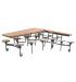 Primo Mobile Folding Table & Seating (Moderno Oak) - view 7