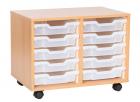 Sturdy Storage Double Column Unit -  10 Shallow Trays - view 1