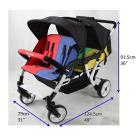 Familidoo Budget 4 Seater Stroller & Rain Cover (Holds 4 Passengers) - view 4