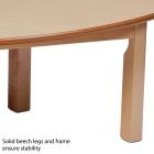 Semi-Circle Melamine Top Wooden Table - 1630 x 560mm - view 3