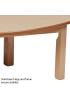 Semi-Circle Melamine Top Wooden Table - 1630 x 560mm - view 3