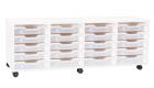 Sturdy Storage - Quad Shallow Tray White Column Unit - view 1