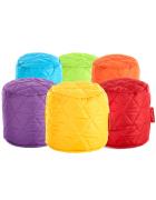 Small Outdoor Quilted Pouffes - Set of 6 - view 2