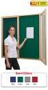 Decorative Beech Wood Frame Tamperproof Noticeboard - Twin Doors - view 1