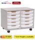 Sturdy Storage - Double Shallow Tray Grey Column Unit - view 1