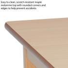 Square Melamine Top Wooden Table - 695 x 695mm - view 2