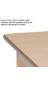 Square Melamine Top Wooden Table - 695 x 695mm - view 2