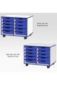 Jaz Storage Range - Double Width Shallow Tray Units - view 3