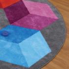 Rainbow Circular Polygons Carpet - view 2