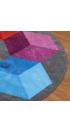 Rainbow Circular Polygons Carpet - view 2