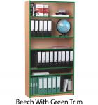 Standard Bookcase with Coloured Edge - 1800mm High - view 1