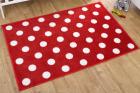 Red With White Spots Nursery Rug - 1.5m x 1m - view 1