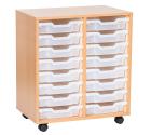 Sturdy Storage Double Column Unit -  16 Shallow Trays - view 1