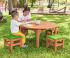 Outdoor Round Table with available Grass Seat Stools - view 1