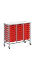 Gratnells Dynamis Treble Column Trolley Complete Set - 24 Shallow Trays - view 2