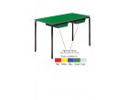 Contract Classroom Tables - Slide Stacking Rectangular Table with Spray Polyurethane Edge - view 4