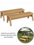 Outdoor Wooden Bench - Set of 2 - view 1