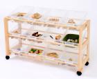 Mobile Solid Beech Single Classroom Tidy - 12 Trays - view 1