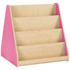 Bubblegum Double Sided Library Unit with 3 Tiered Fixed Shelves On Both Sides  - view 1