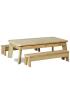 Outdoor Rectangular Table And Bench Set - view 2