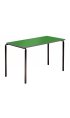 Contract Classroom Tables - Slide Stacking Rectangular Table with Spray Polyurethane Edge - view 2