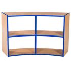 KubbyKurve Library Two Tier Curved Open Back 2+2 Shelf Unit - view 2