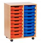 Sturdy Storage Double Column Unit -  18 Shallow Trays - view 2