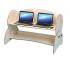 Wide Low Level Adjustable Computer Desk - Maple - view 3