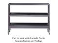 Gratnells Treble Width Shelf with Clips - Pack of 2 !!<</br>>!!     !!<<span style='font-family: Arial; font-size: 10px; color: #333333;'>>!!(Only use with open span frames. NOT suitable for frames with columns) !!<</span>>!! - view 2