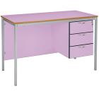 Fully Welded Teachers Desk With MDF Edge - 3 Drawer Pedestal - view 3