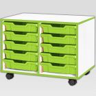 Jaz Storage Range - Double Width Shallow Tray Units - view 1