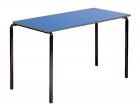 Contract Classroom Tables - Slide Stacking Rectangular Table with Spray Polyurethane Edge - view 1