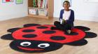 Back To Nature™ Ladybird Shaped Indoor Carpet - 2m x 2m - view 1