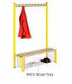 Junior School Cloakroom Island Seating Unit - Single Sided 9 Hooks *Height - 1370mm* - view 3