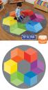 Rainbow Circular Polygons Carpet - view 1